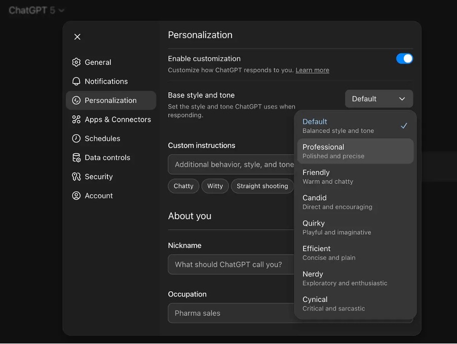 ChatGPT bekommt Persönlichkeit